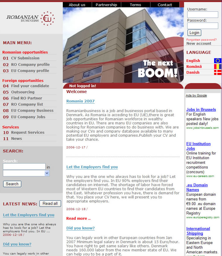 Web Design Romania - Portal Danemarca